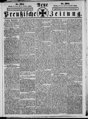 Neue preußische Zeitung vom 14.12.1860
