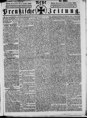 Neue preußische Zeitung vom 22.12.1860
