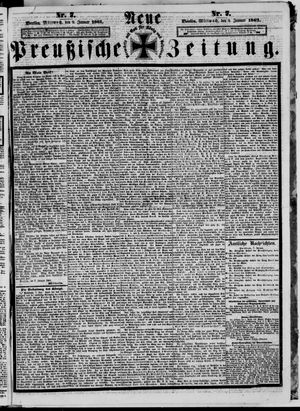 Neue preußische Zeitung vom 09.01.1861