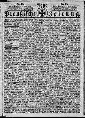 Neue preußische Zeitung vom 22.01.1861