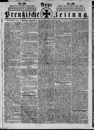 Neue preußische Zeitung vom 23.01.1861