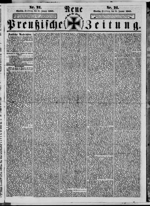 Neue preußische Zeitung on Jan 25, 1861