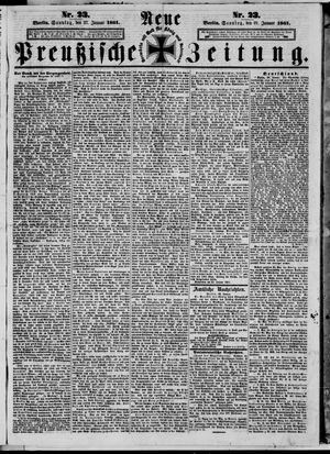 Neue preußische Zeitung on Jan 27, 1861