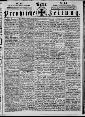Neue preußische Zeitung vom 29.01.1861