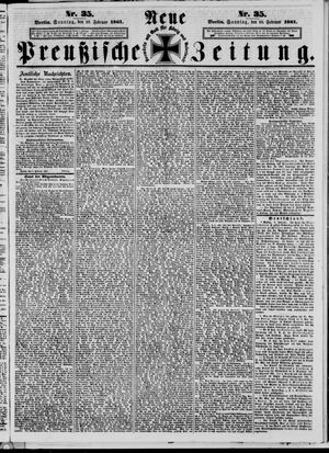 Neue preußische Zeitung vom 10.02.1861