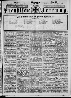 Neue preußische Zeitung vom 17.02.1861
