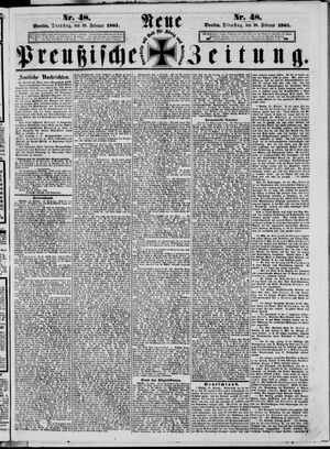 Neue preußische Zeitung vom 26.02.1861