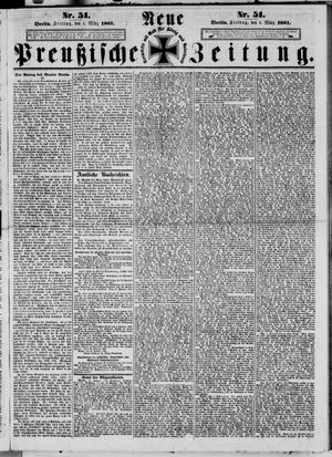 Neue preußische Zeitung on Mar 1, 1861