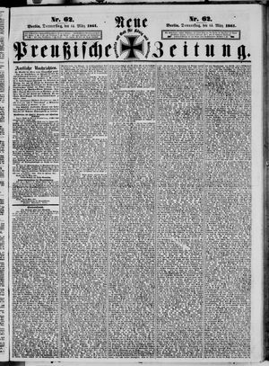 Neue preußische Zeitung vom 14.03.1861