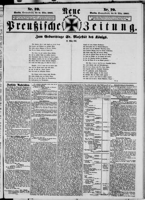 Neue preußische Zeitung vom 23.03.1861