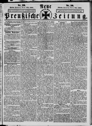 Neue preußische Zeitung vom 31.03.1861