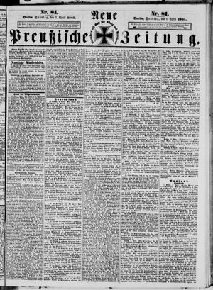 Neue preußische Zeitung vom 07.04.1861