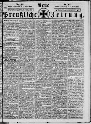 Neue preußische Zeitung vom 11.04.1861
