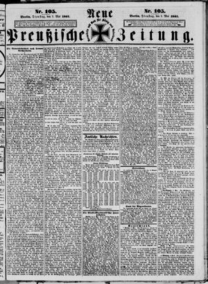 Neue preußische Zeitung vom 07.05.1861