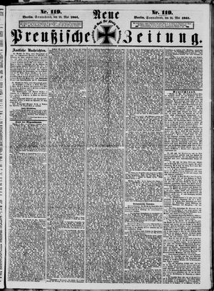 Neue preußische Zeitung vom 25.05.1861