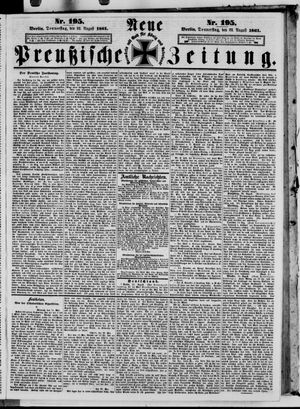 Neue preußische Zeitung vom 22.08.1861