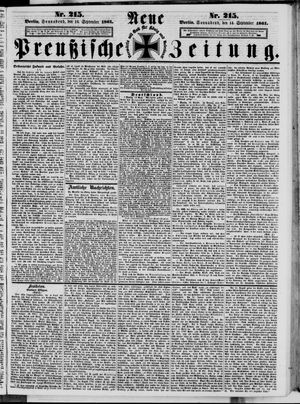 Neue preußische Zeitung vom 14.09.1861