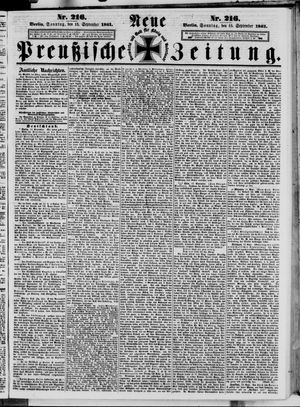 Neue preußische Zeitung vom 15.09.1861