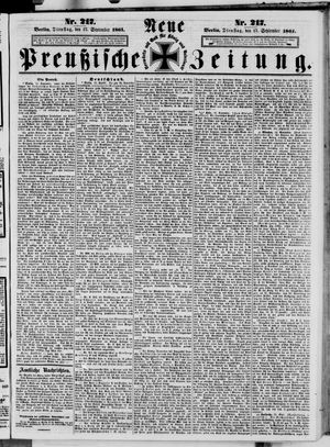 Neue preußische Zeitung vom 17.09.1861