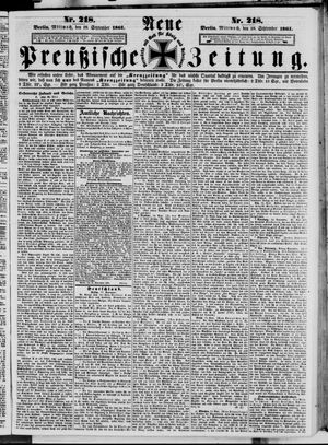 Neue preußische Zeitung vom 18.09.1861