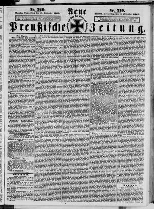Neue preußische Zeitung on Sep 19, 1861