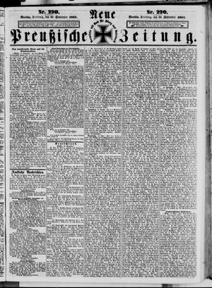 Neue preußische Zeitung vom 20.09.1861