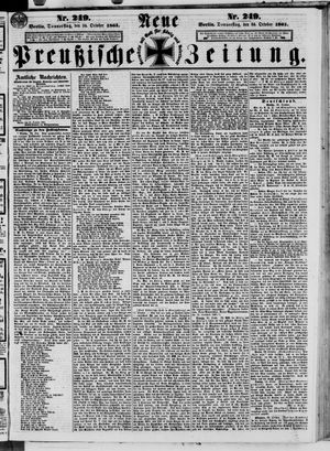 Neue preußische Zeitung vom 24.10.1861
