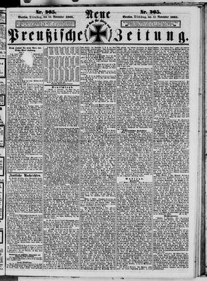 Neue preußische Zeitung vom 12.11.1861