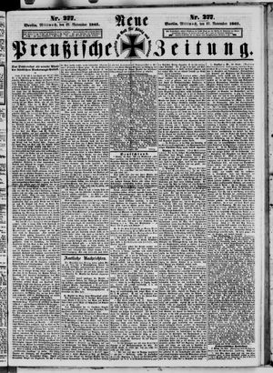 Neue preußische Zeitung vom 27.11.1861