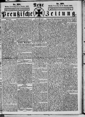 Neue preußische Zeitung vom 28.11.1861