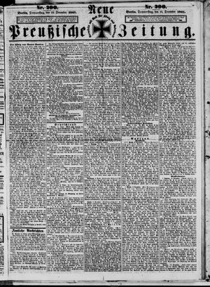 Neue preußische Zeitung vom 12.12.1861