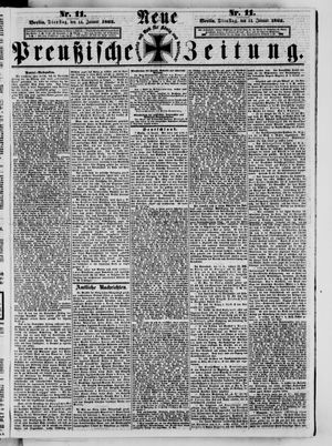 Neue preußische Zeitung vom 14.01.1862