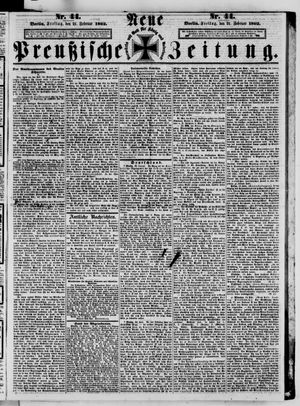 Neue preußische Zeitung vom 21.02.1862