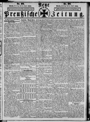 Neue preußische Zeitung vom 18.04.1862