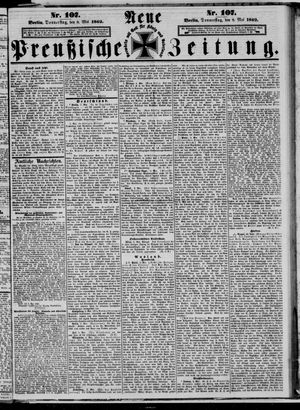 Neue preußische Zeitung on May 8, 1862