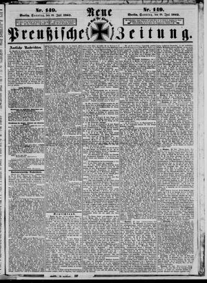 Neue preußische Zeitung vom 29.06.1862