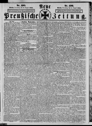 Neue preußische Zeitung vom 19.08.1862