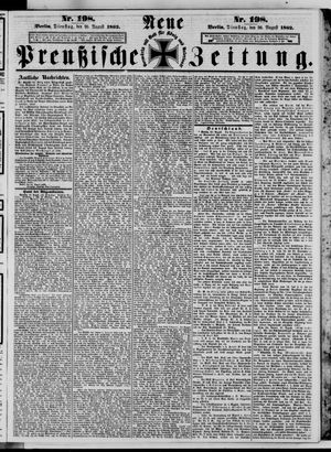 Neue preußische Zeitung vom 26.08.1862