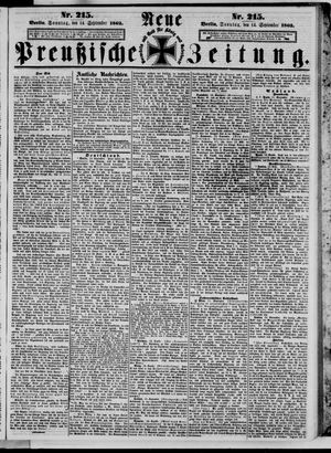 Neue preußische Zeitung vom 14.09.1862