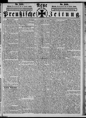 Neue preußische Zeitung on Oct 18, 1862