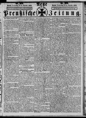 Neue preußische Zeitung vom 20.11.1862