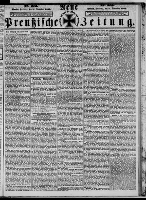 Neue preußische Zeitung vom 21.11.1862