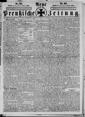 Neue preußische Zeitung vom 06.02.1863