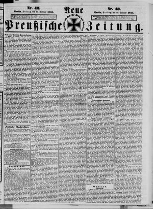 Neue preußische Zeitung vom 20.02.1863