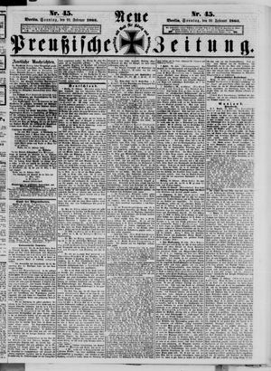 Neue preußische Zeitung vom 22.02.1863