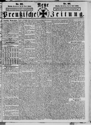 Neue preußische Zeitung vom 26.04.1863
