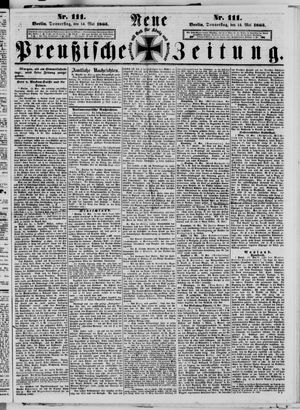 Neue preußische Zeitung vom 14.05.1863