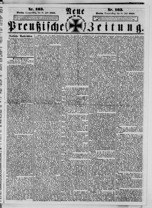 Neue preußische Zeitung vom 16.07.1863