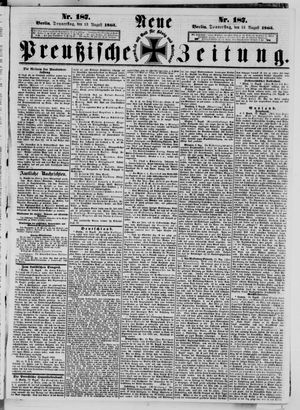 Neue preußische Zeitung vom 13.08.1863