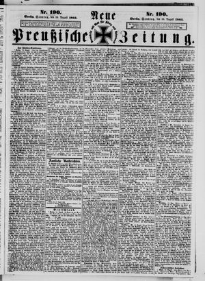 Neue preußische Zeitung vom 16.08.1863